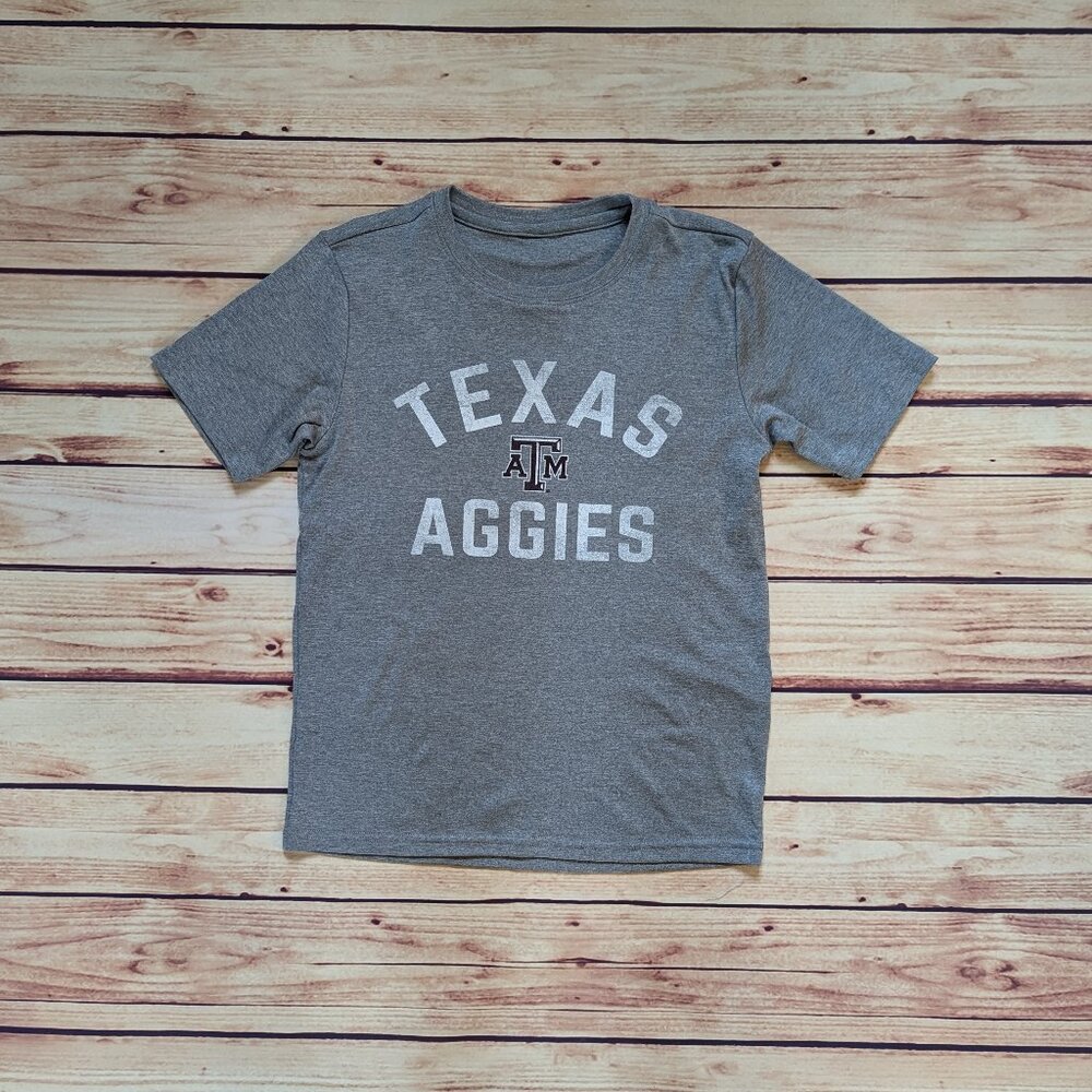 Texas A&M gray tee youth medium